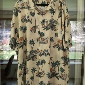 Mens Island Print Shirt 3xl